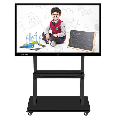 400nits Classroom Interactive Whiteboard Wireless Stand 100 Inch