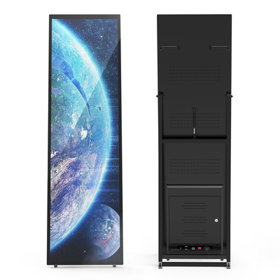 VETO 75 pollici Indoor Full-screen Portable Display pubblicitario HD Resolution Batteria LCD Digital Signage