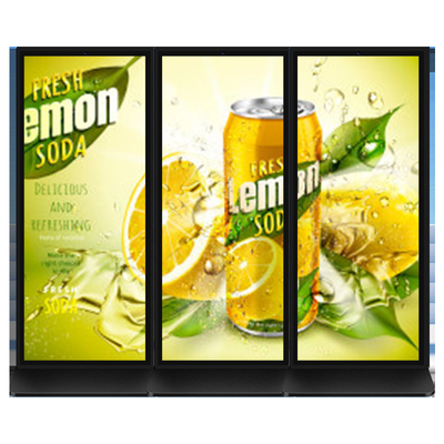 Chiosco pubblicitario a touchscreen interno con schermo LCD da 70 pollici e luminosità 500 cd/m2