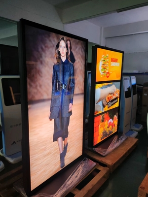 70 pollici Splice Pavimento Standing Digital Interactive Kiosk Full Screen 4k con 178° angolo visivo