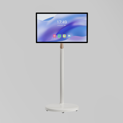 VETO 24 pollici interno touch screen con batteria 13MP Fotocamera Smart TV portatile su ruote Per il lavoro e lo studio