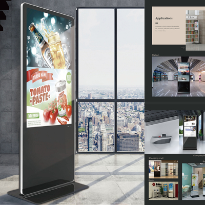 VETO 43 pollici di pavimento in piedi Digital Signage Pubblicità Display Kiosk Con 7 * 24 Auto Media Player