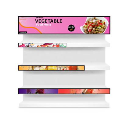 VETO Pubblicità interna lettore multimediale Strip Ultra Wide Shelf Screen Stretch Bar Display LCD