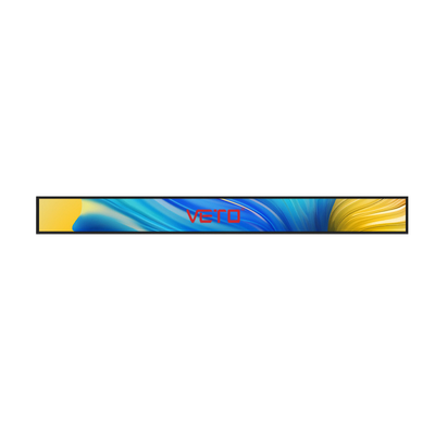 VETO Ultra Wide Shelf Edge Stretched Bar Display Lcd 23.1 24 27 28 Inch Indoor Advertising Player Screen Per Supermercato
