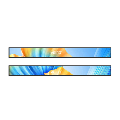 VETO 23.1 pollici Display LCD a barra incollato per scaffali dei negozi, schermo di segnaletica digitale per Android