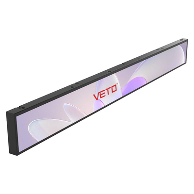 VETO 23.1 pollici Dimensioni personalizzate Panello LCD a barra allungata interno Android Mensola di bordo Pubblicità lettore multimediale Bar Display LCD