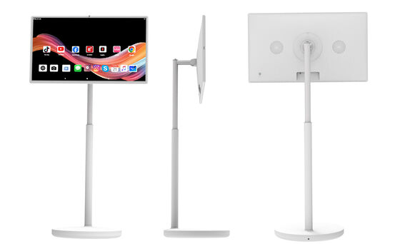 Qualità VETO Wholesale Smart TV Portatile 4K Free CMS Wireless Rolling TV con Fotocamera Integrata fabbrica