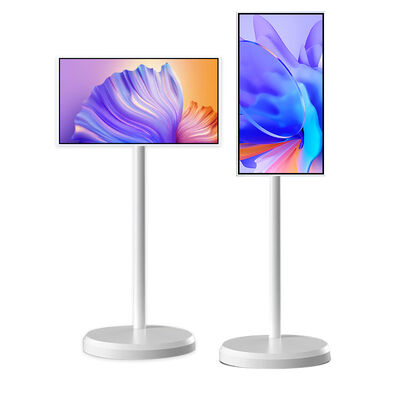 Qualità 32 pollici Risoluzione 4K Android 15 TV portatile Smart Display con segnaletica digitale a terra senza fili fabbrica