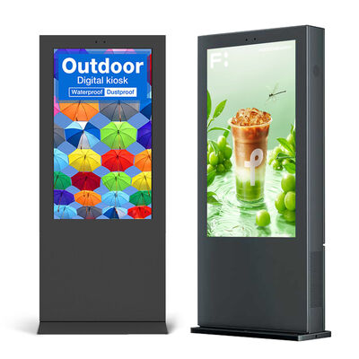 Qualità 55 pollici IP55 resistente alle intemperie, capacitivo touch screen, pavimento, chiosco digitale per pubblicità all'aperto fabbrica
